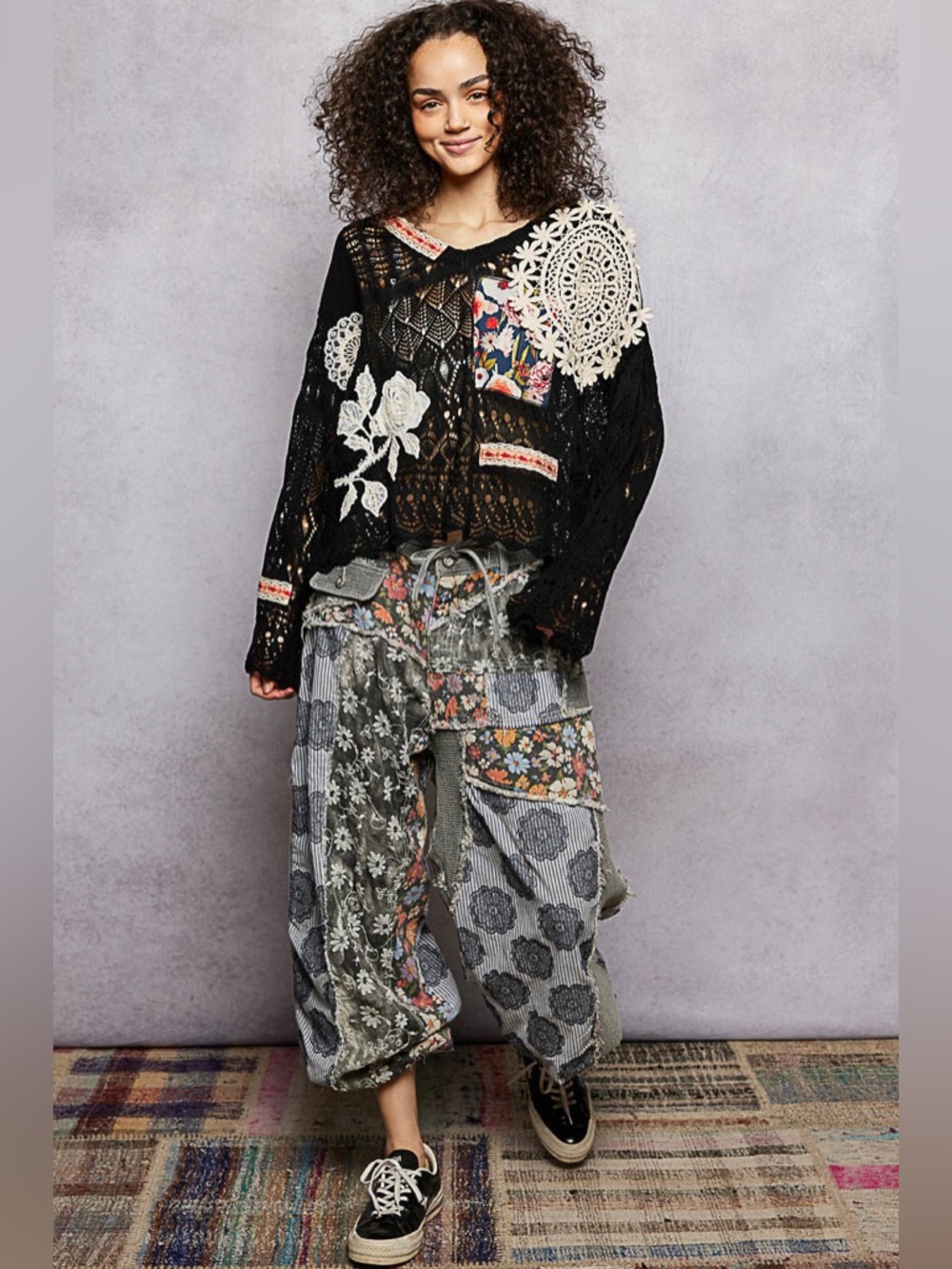 POL “ Heirloom Crochet “ Top | Black - Picture 6 of 9